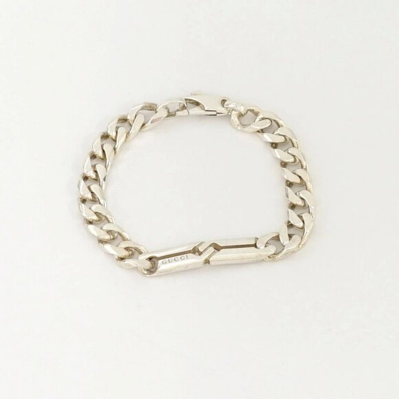 GUCCI Infinity Knot Chain Bracelet 6.7" Silver 925 Auth w/Bag m1139-4 - Picture 1 of 12